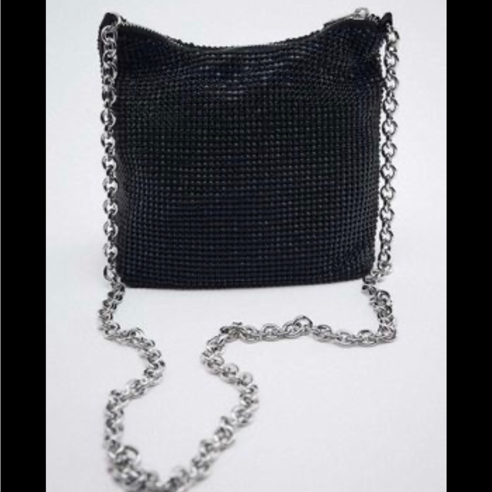Zara black rhinestone mini bag - Picture 1 of 11